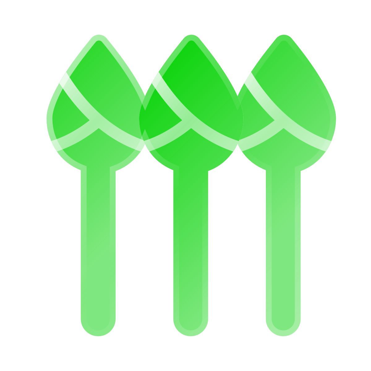 liquid glass color style asparago icon