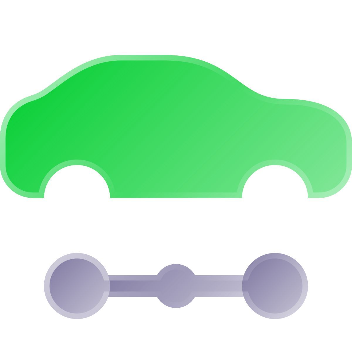 liquid glass color style automotive icon