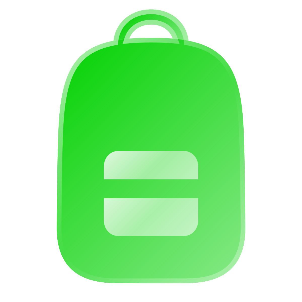 liquid glass color style backpack icon