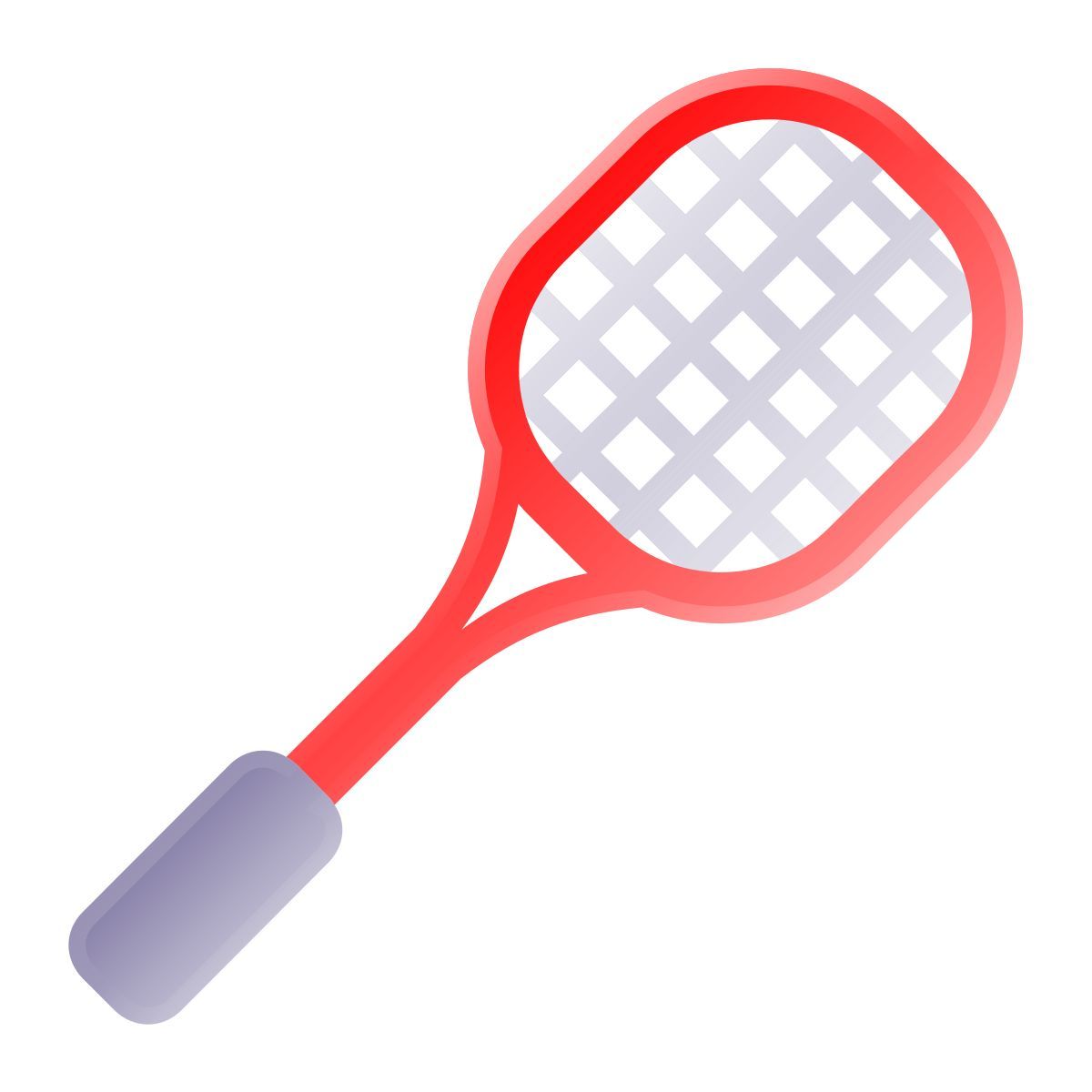 liquid glass color style 羽毛球拍 icon