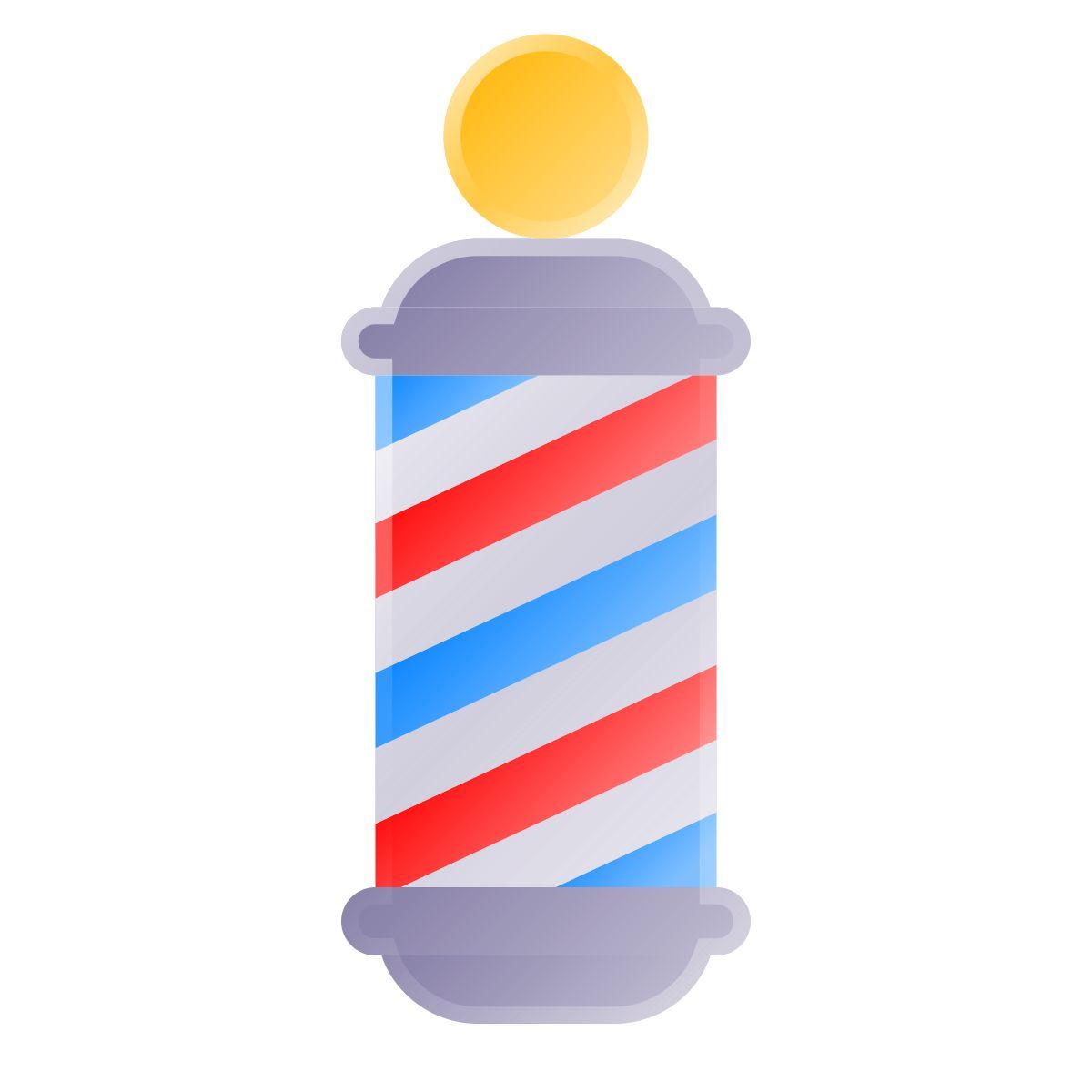 liquid glass color style poste de barbeiro icon