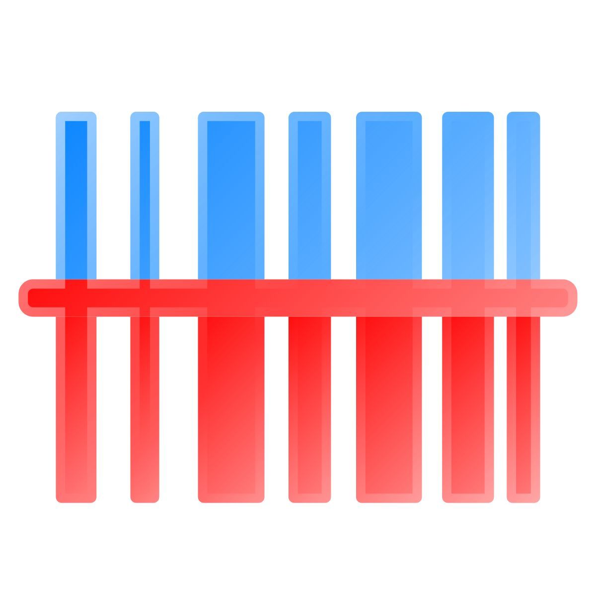 liquid glass color style сканер штрих кода icon