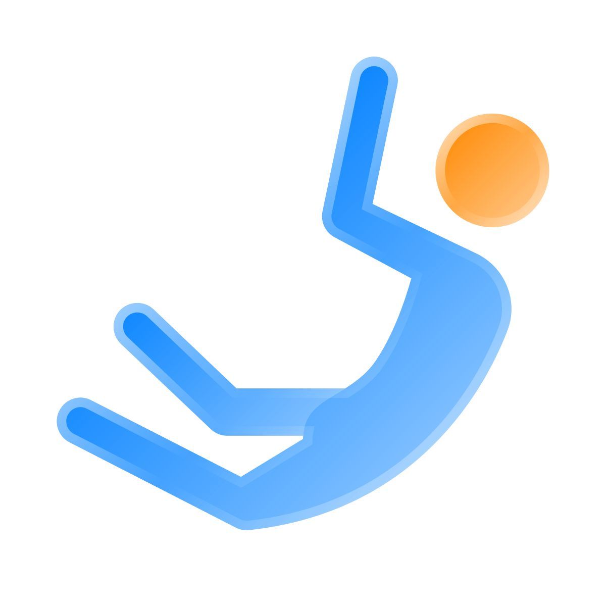 liquid glass color style 跳伞 icon
