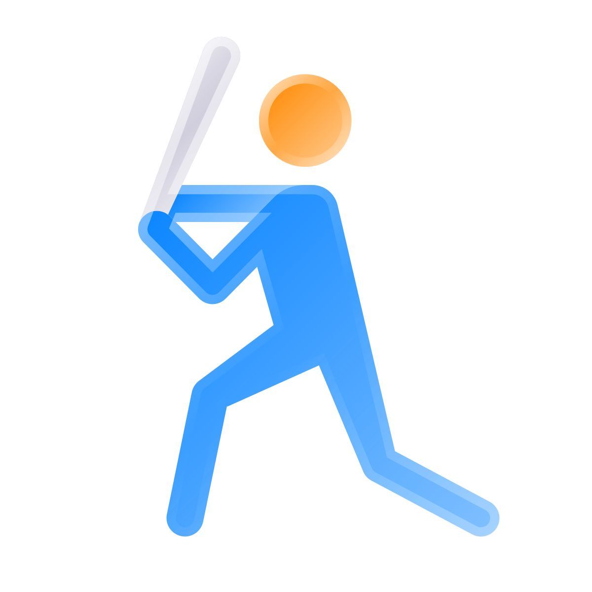 liquid glass color style basebol icon