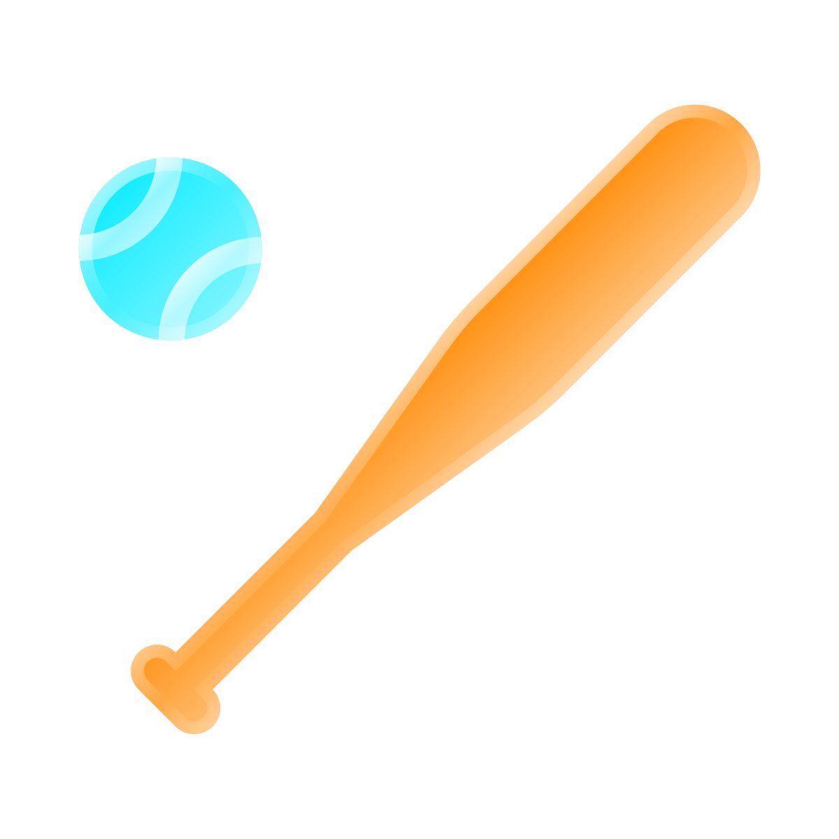 liquid glass color style 棒球 icon