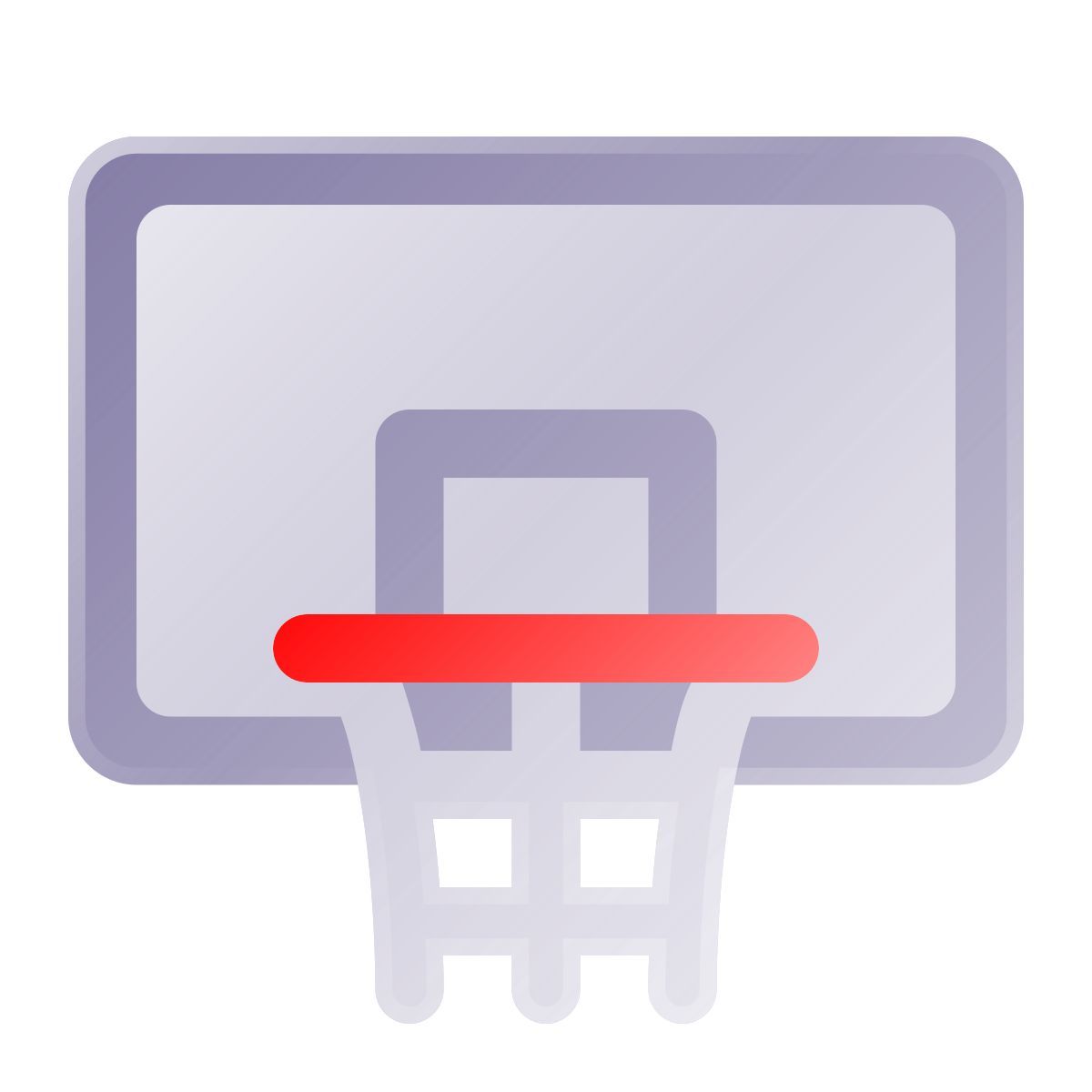 icona rete da basket liquid glass color stile