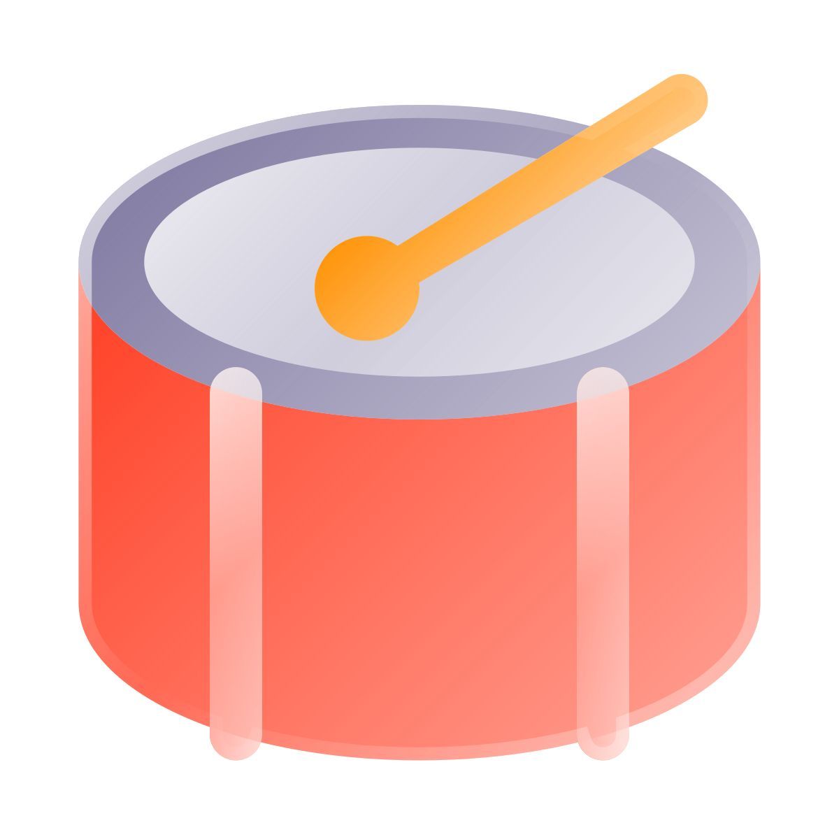 liquid glass color style bass drum icon