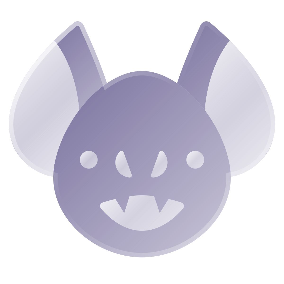 liquid glass color style chauve souris icon