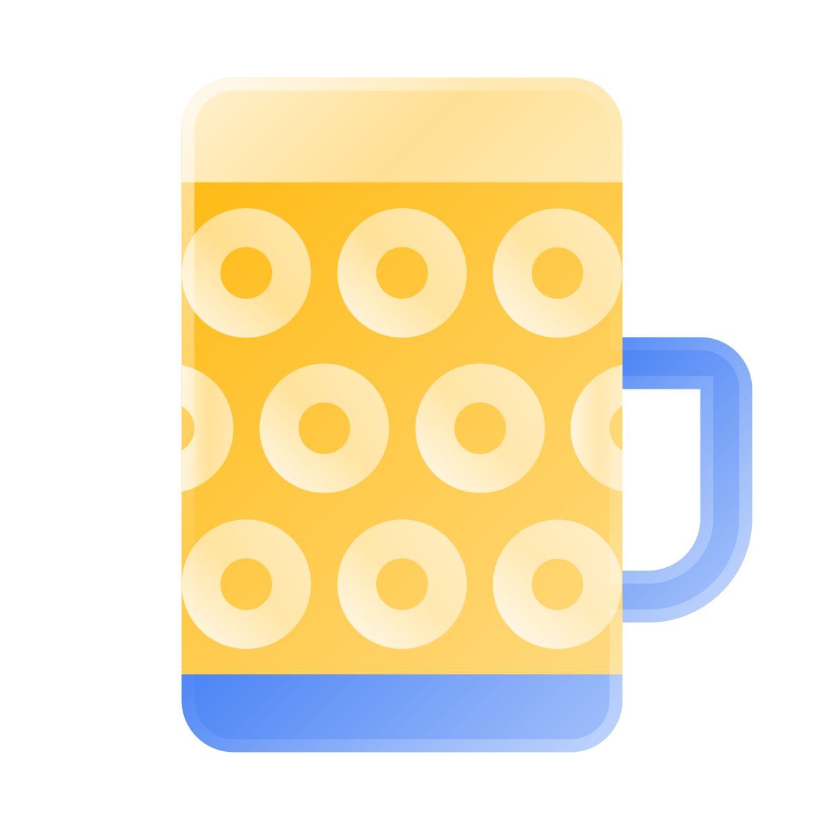 liquid glass color style bayerischer bierkrug icon