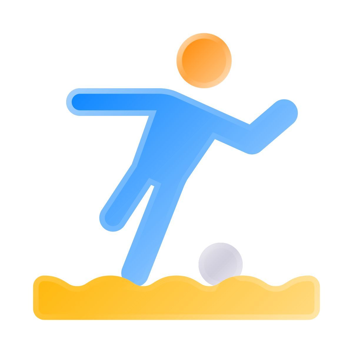 liquid glass color style ビーチサッカー icon