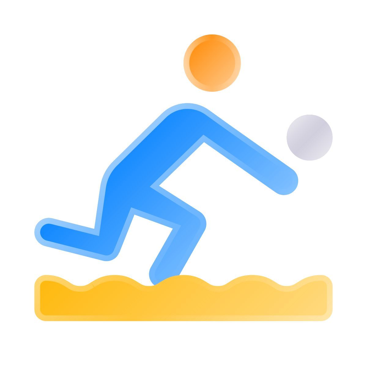 liquid glass color style voleibol de playa icon