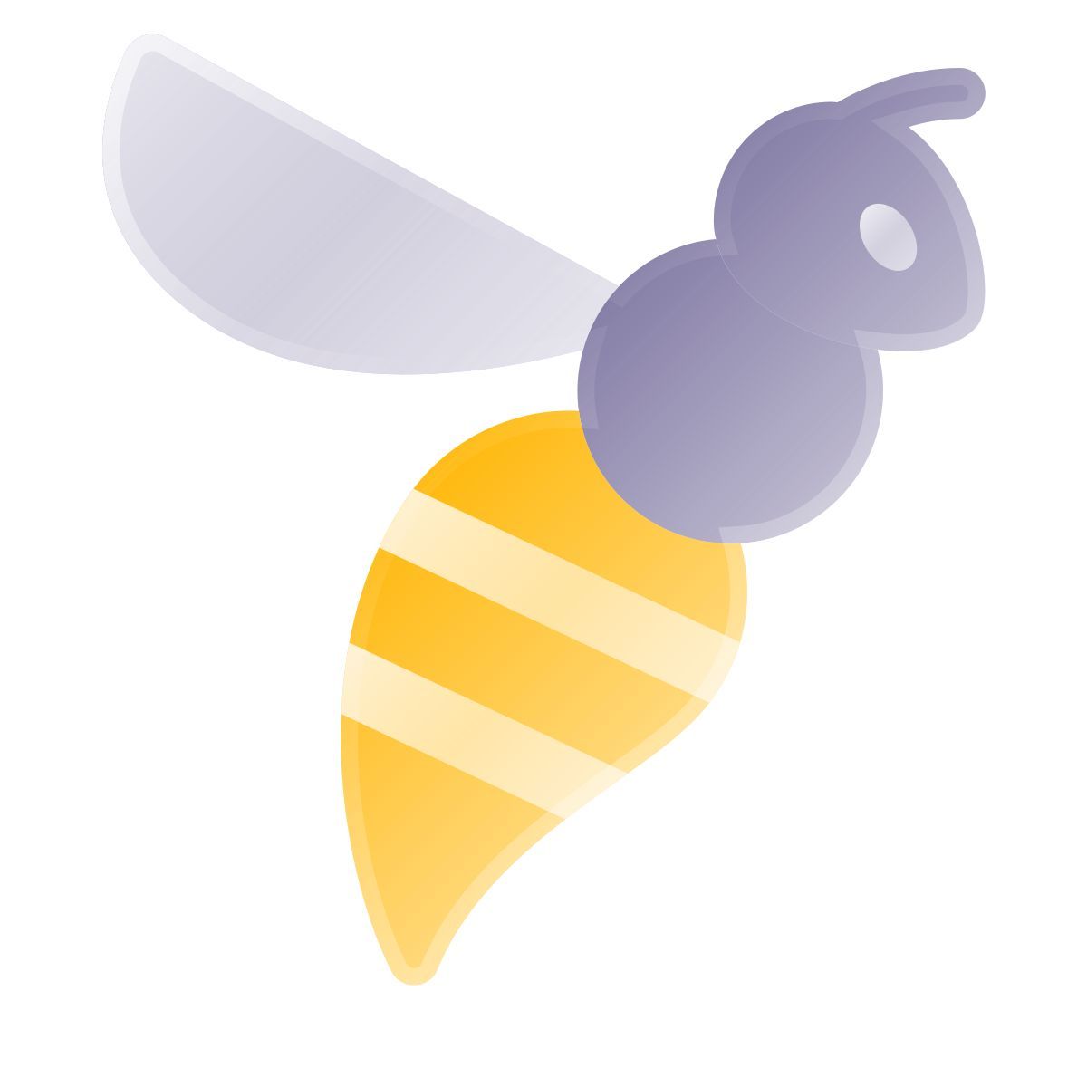 liquid glass color style bee icon