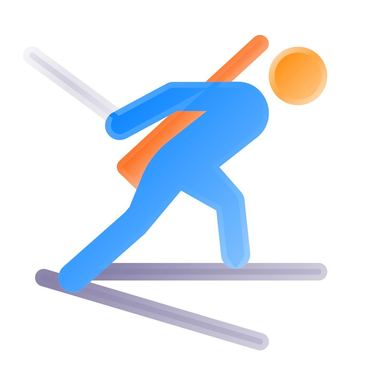 liquid glass color style biathlon icon