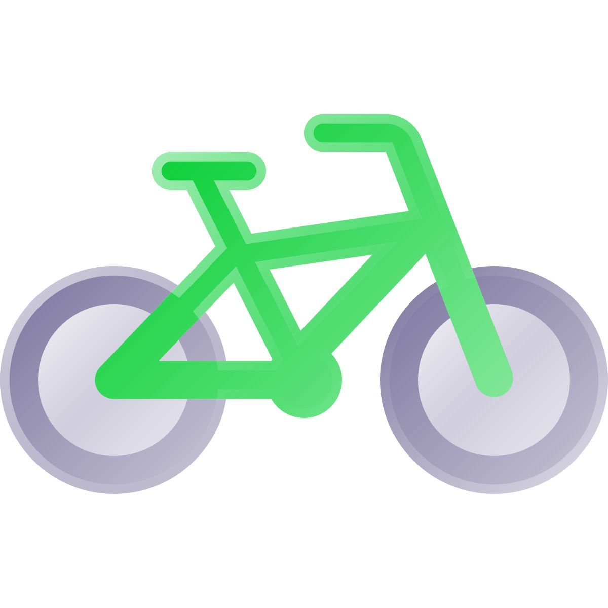 liquid glass color style bicicletta icon