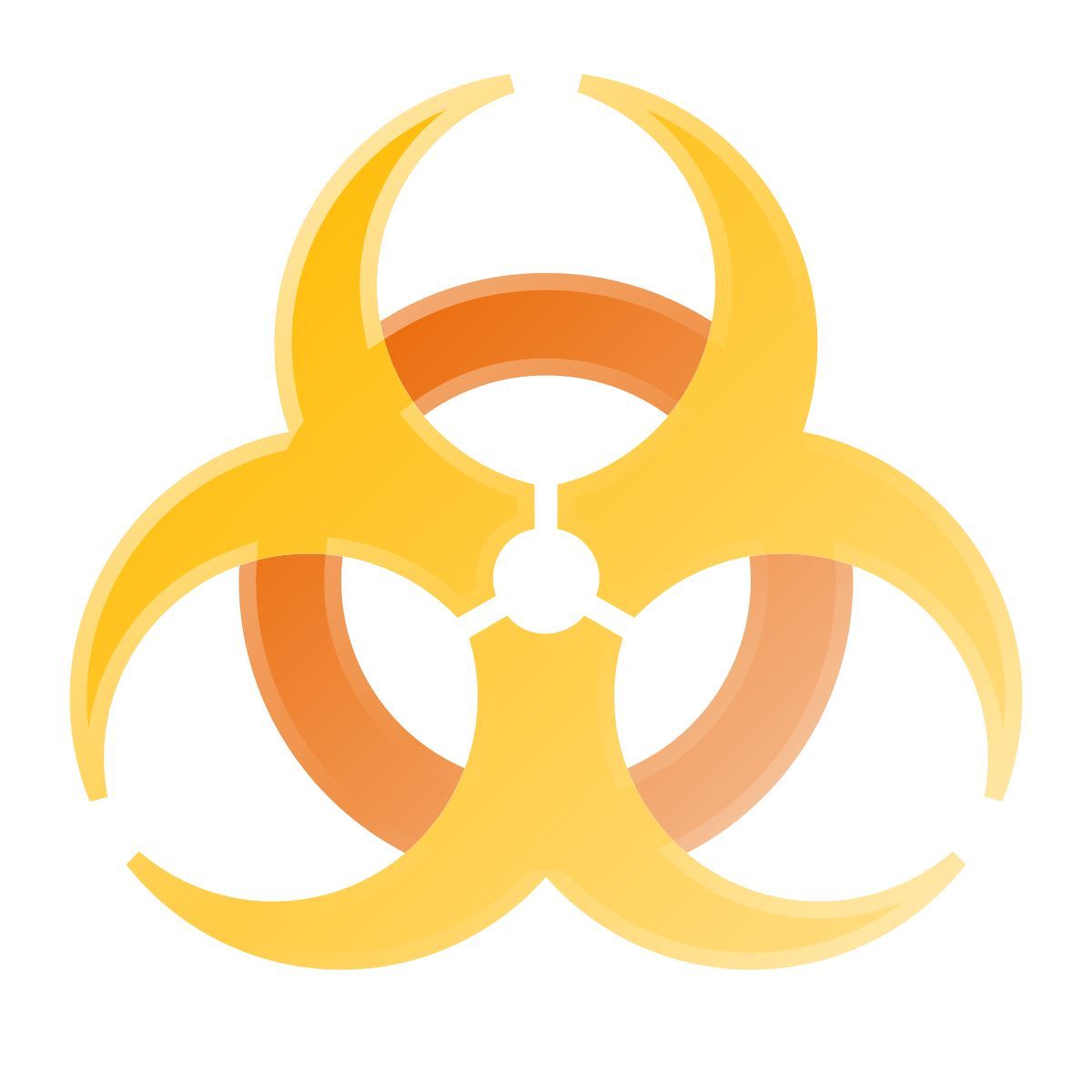 liquid glass color style biohazard icon