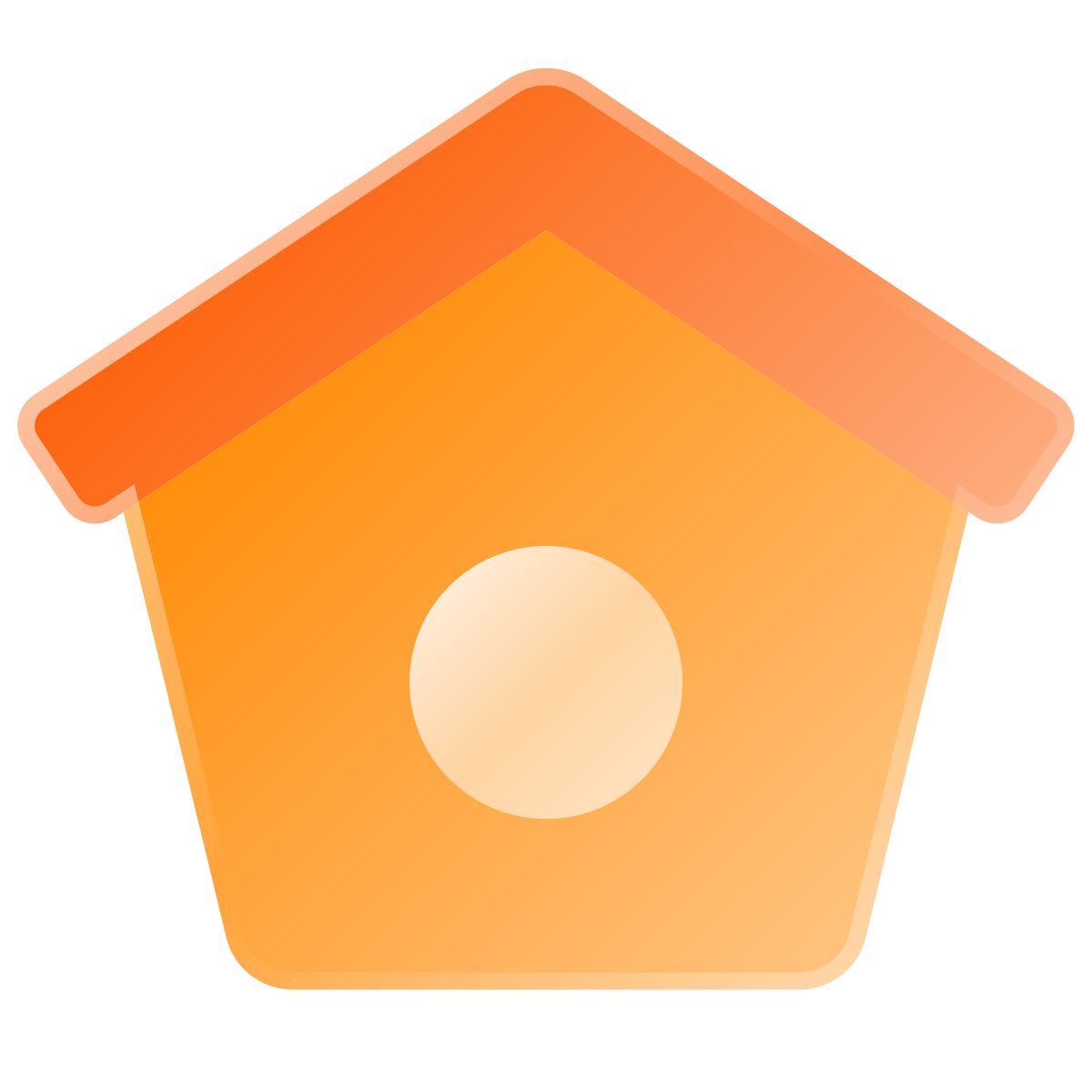 liquid glass color style cabane pour oiseaux icon