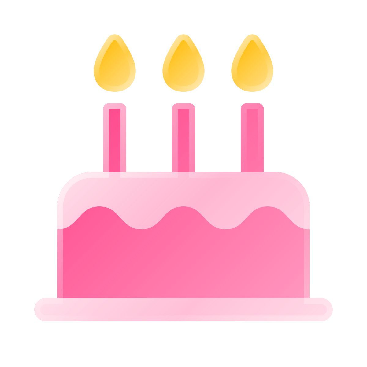 liquid glass color style 生日 icon