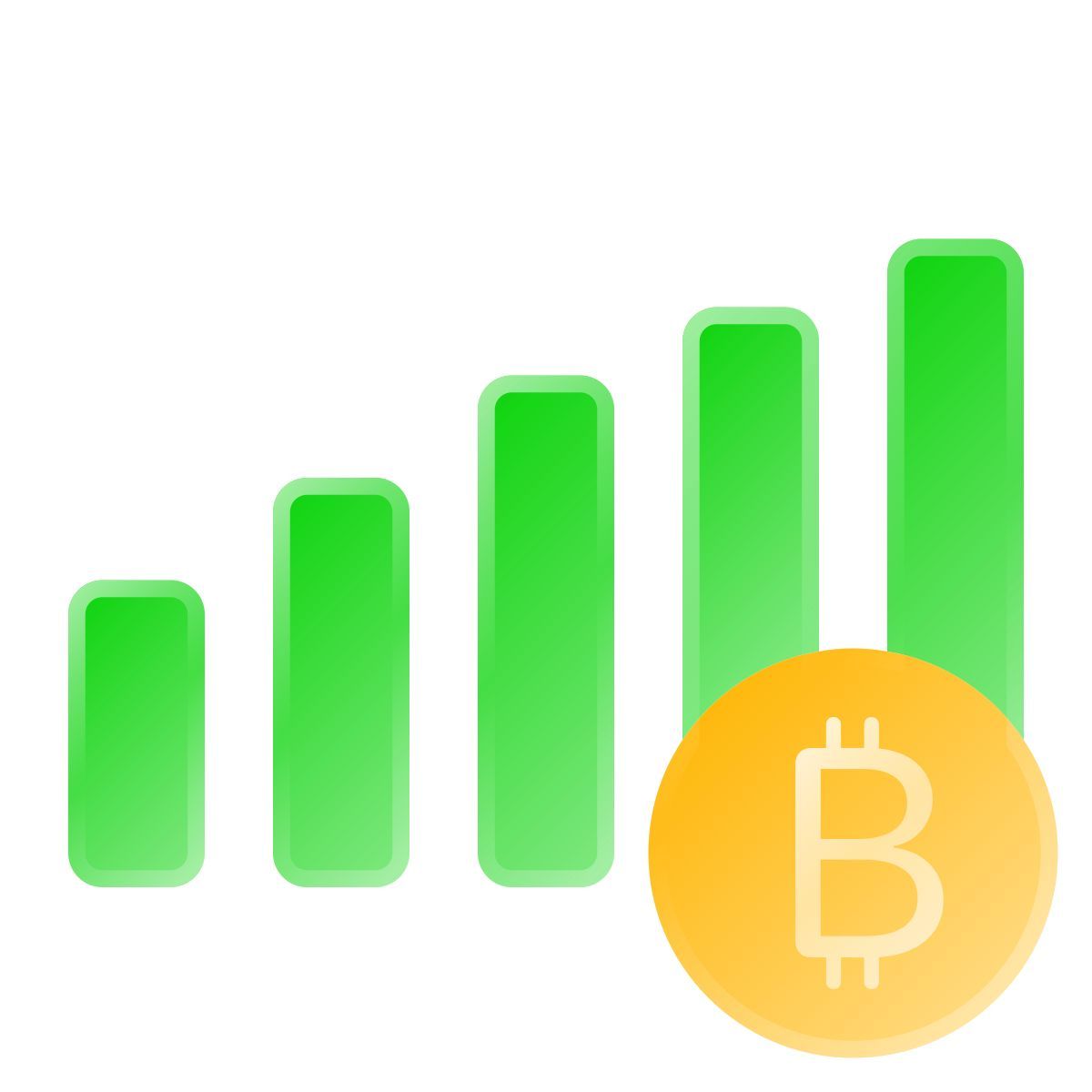liquid glass color style bitcoin cryptocurrency icon