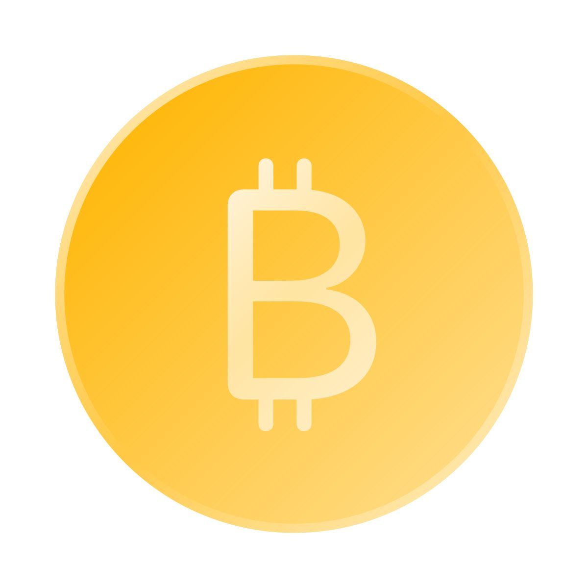 liquid glass color style bitcoin icon