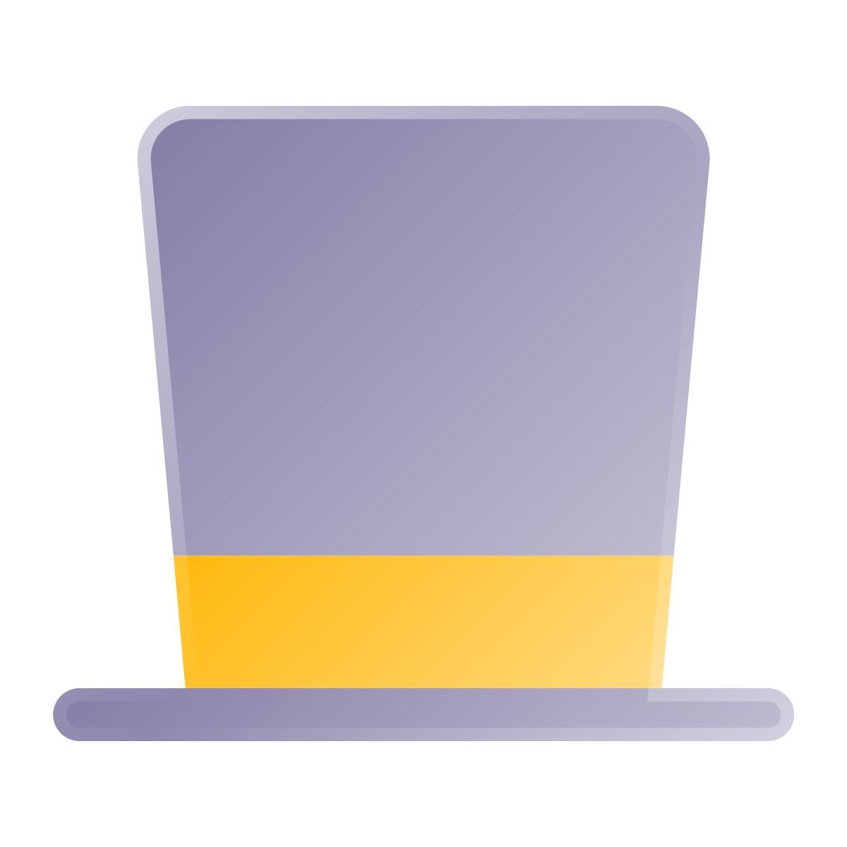 liquid glass color style black hat icon