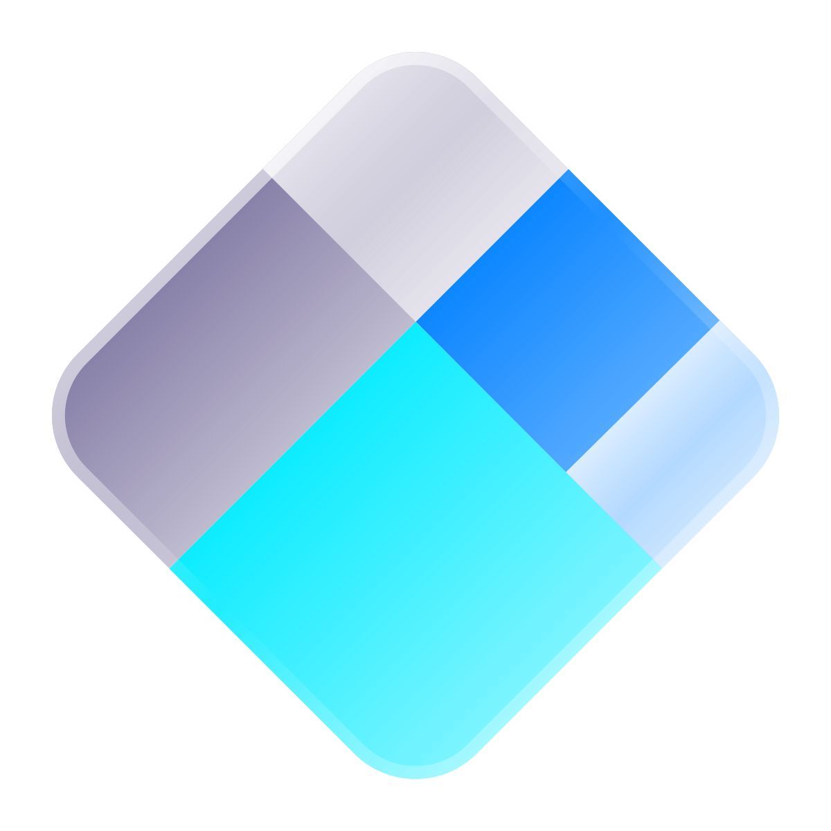 liquid glass color style blockchain new logo icon