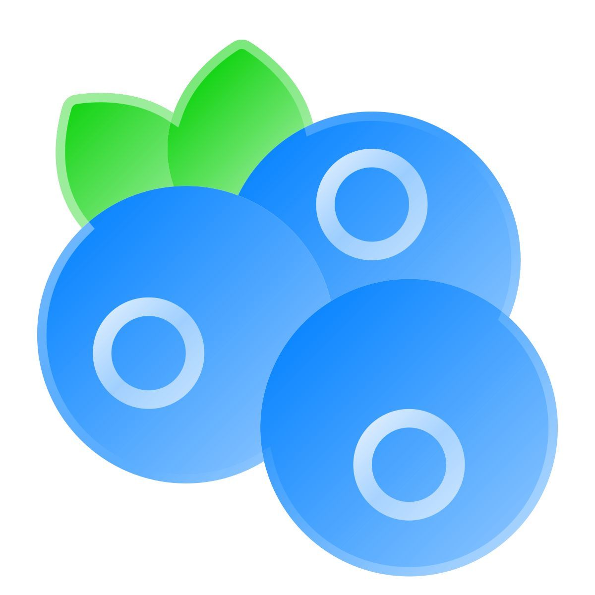 liquid glass color style blueberry icon