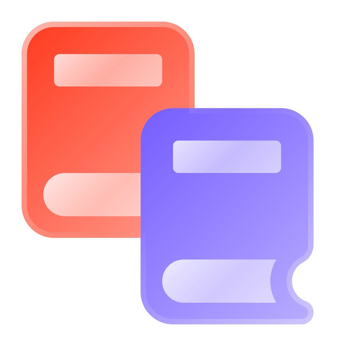 liquid glass color style 서적 icon