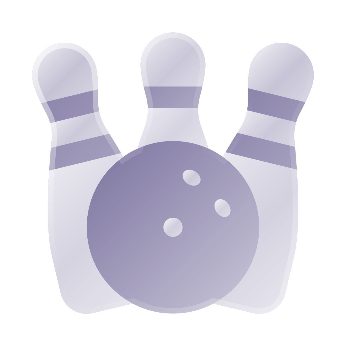 liquid glass color style bowling strike icon