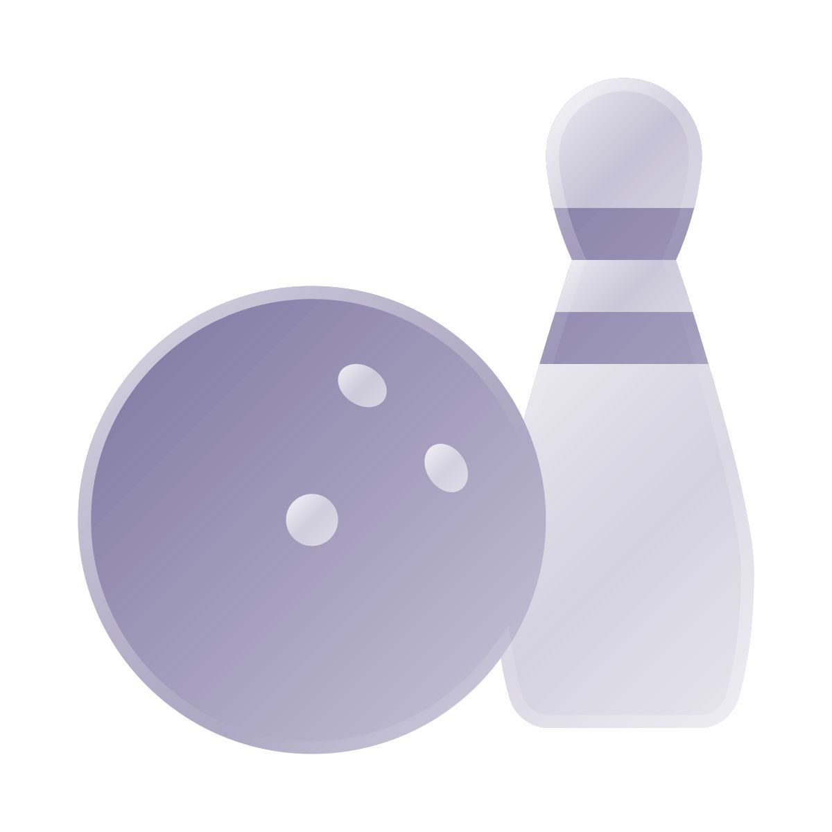 liquid glass color style bowling icon
