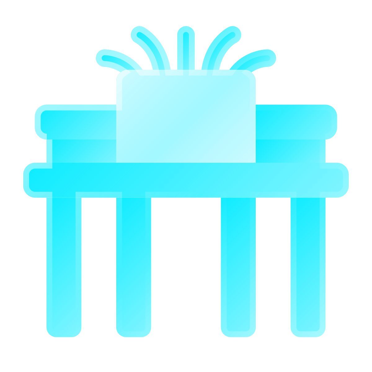 liquid glass color style 브란덴부르크 문 (brandenburg gate) icon