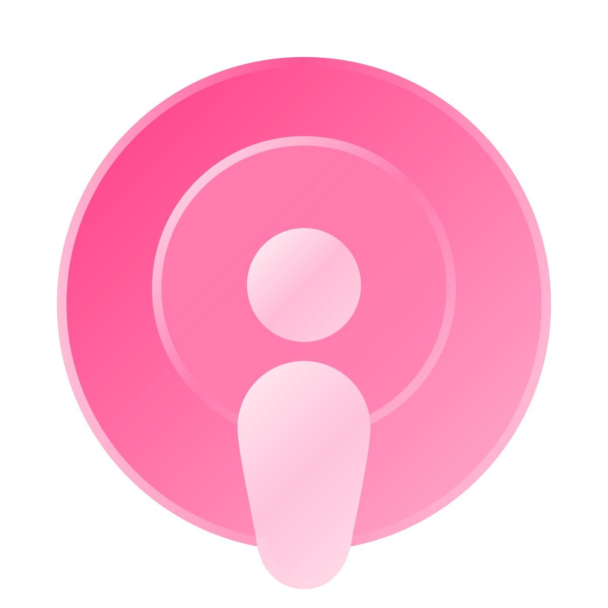 liquid glass color style podcasting icon