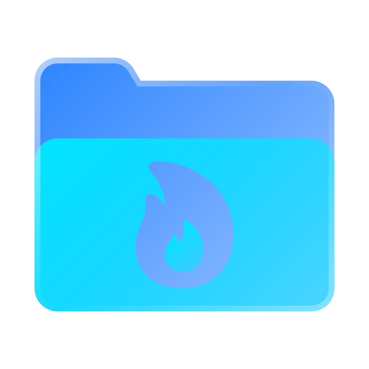 liquid glass color style 刻录文件夹 icon