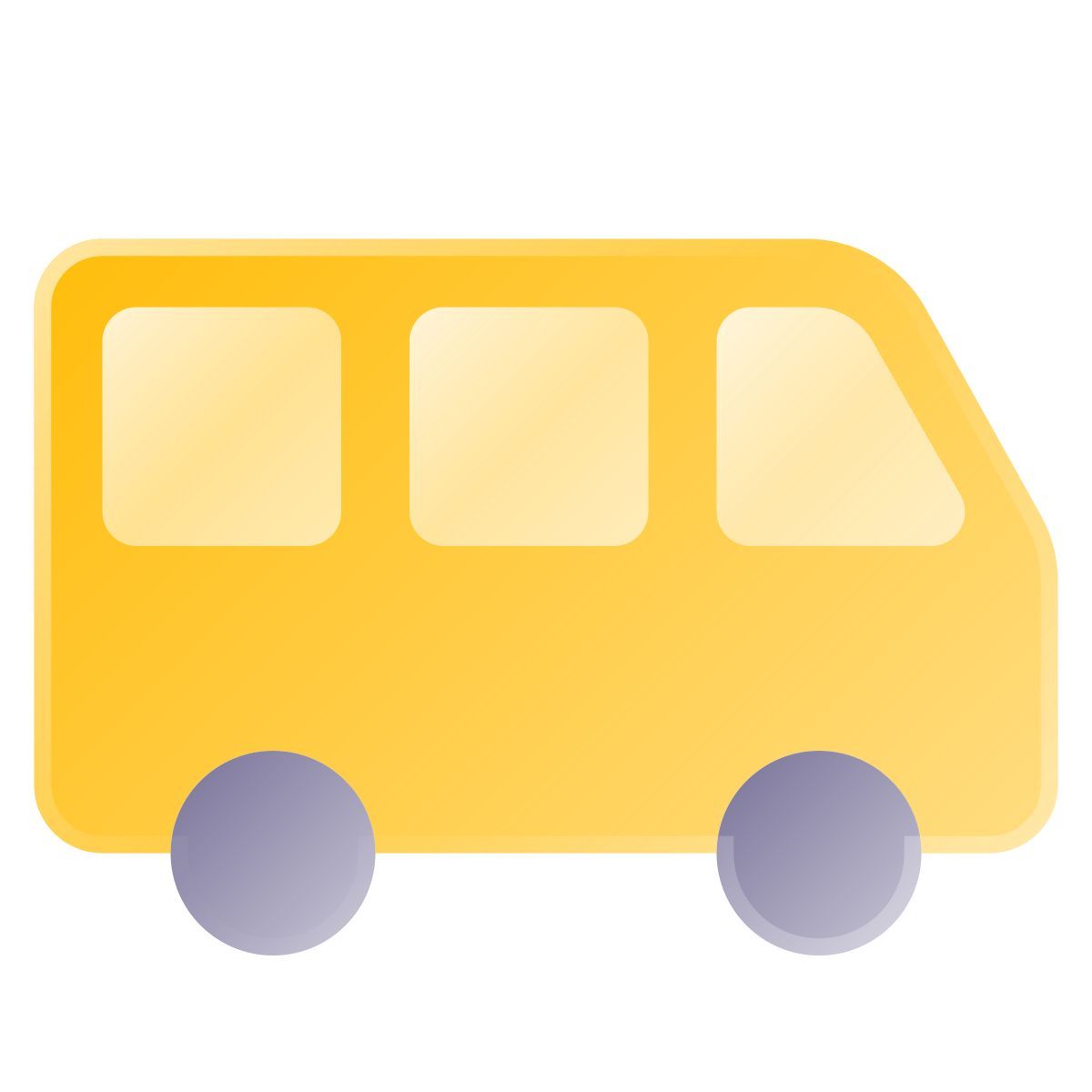 liquid glass color style 班车 icon