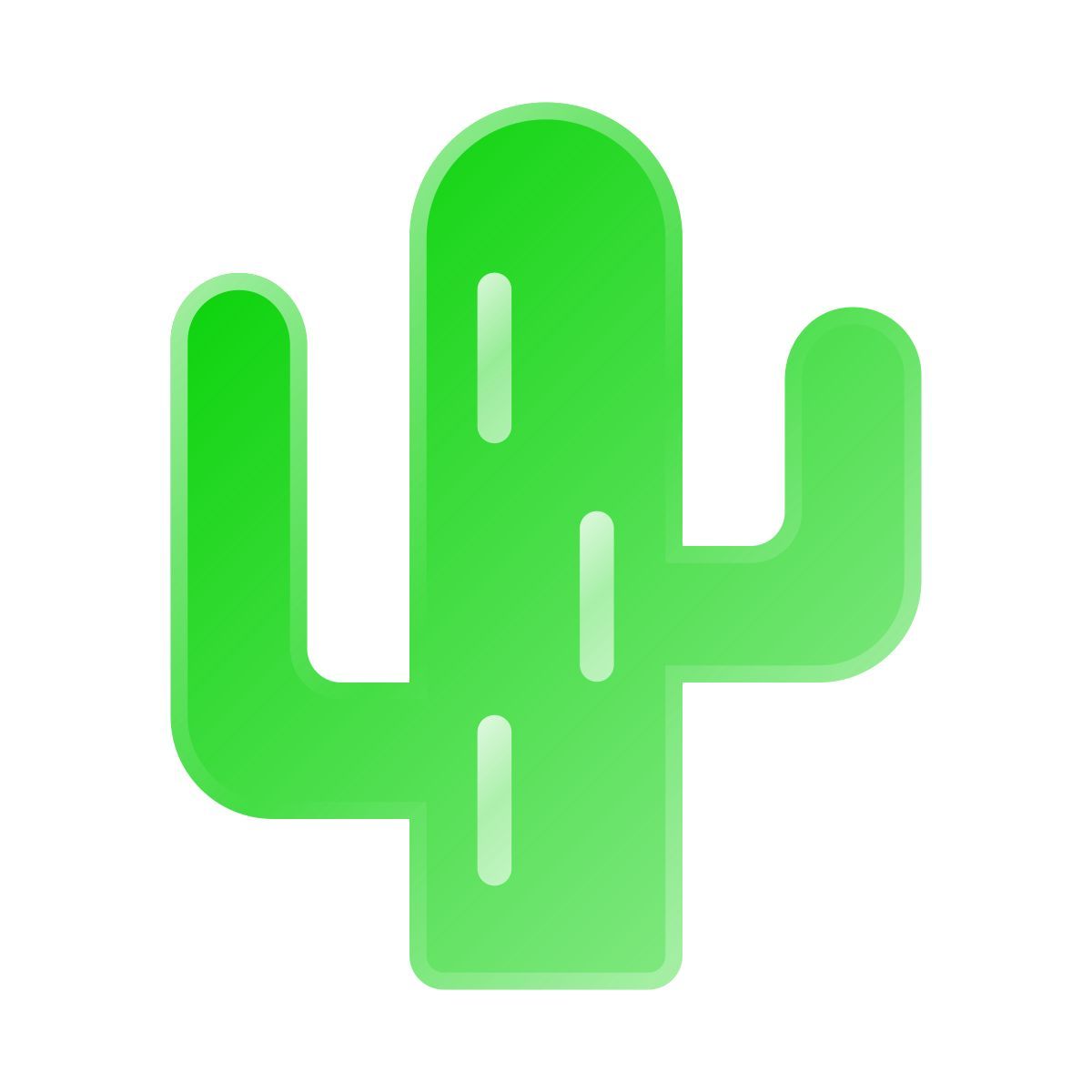 liquid glass color style cactus icon