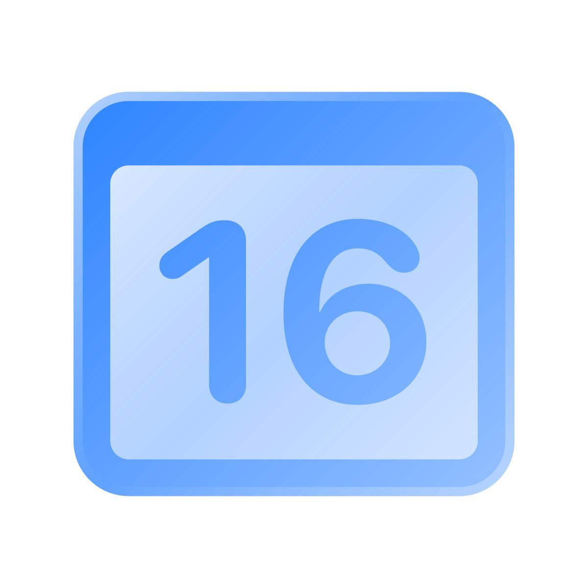 liquid glass color style 日历16 icon