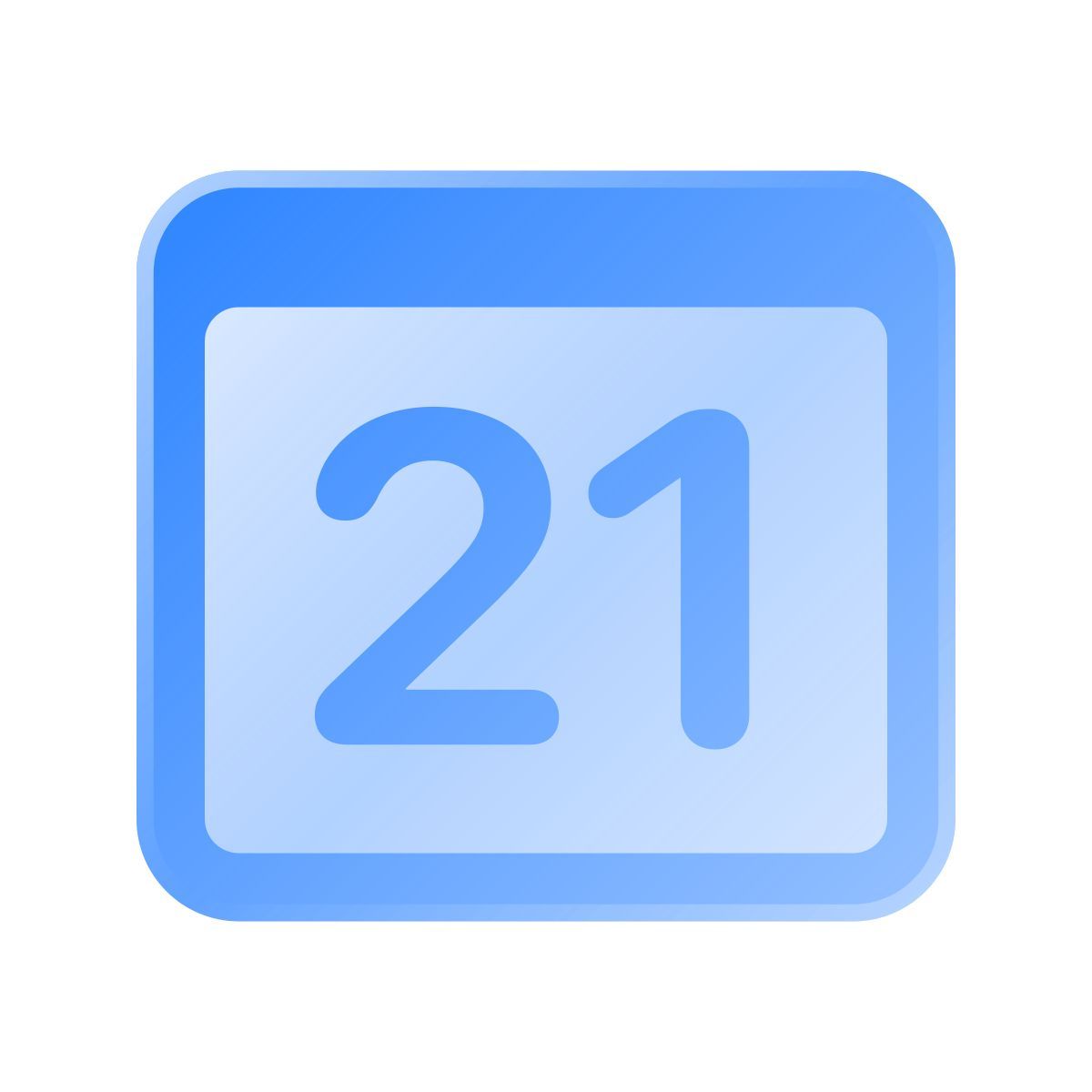 liquid glass color style calendario 21 icon