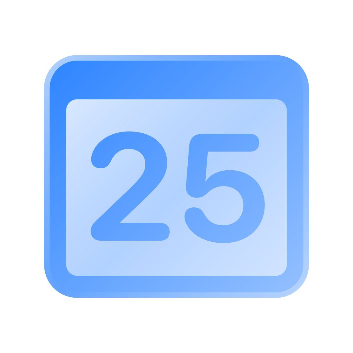 liquid glass color style calendario 25 icon