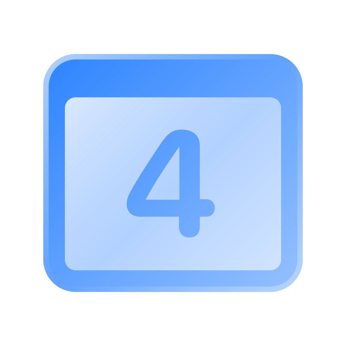 liquid glass color style 日历4 icon