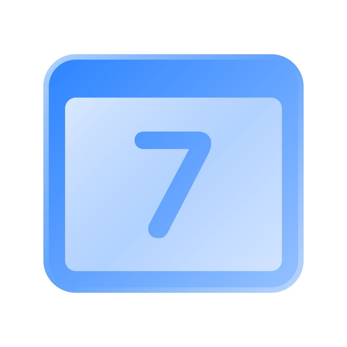 liquid glass color style 日历7 icon