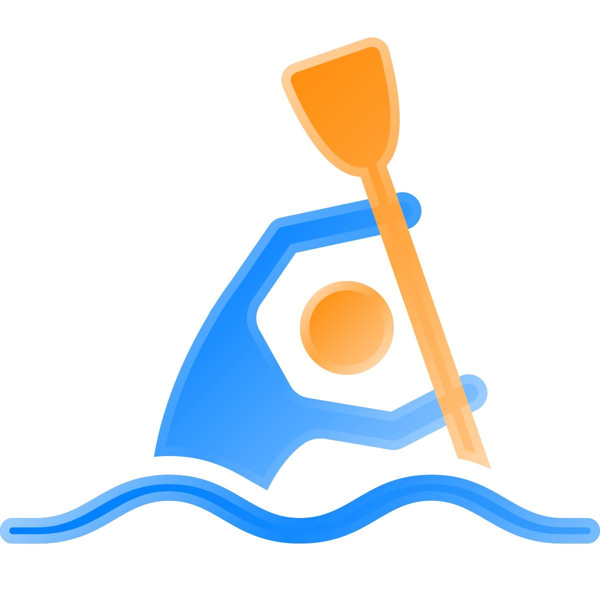 liquid glass color style canoagem slalom icon