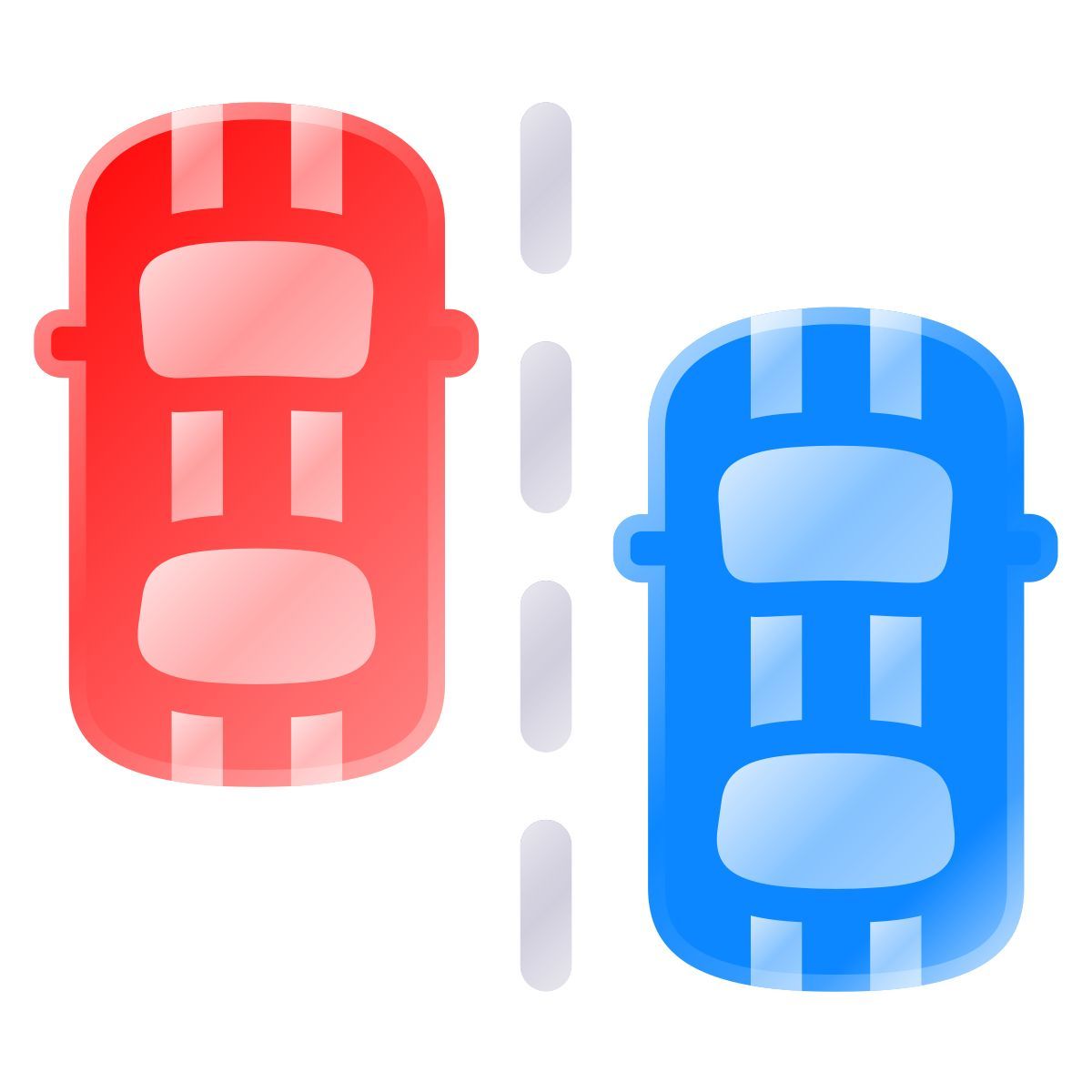 liquid glass color style carrera de coches icon