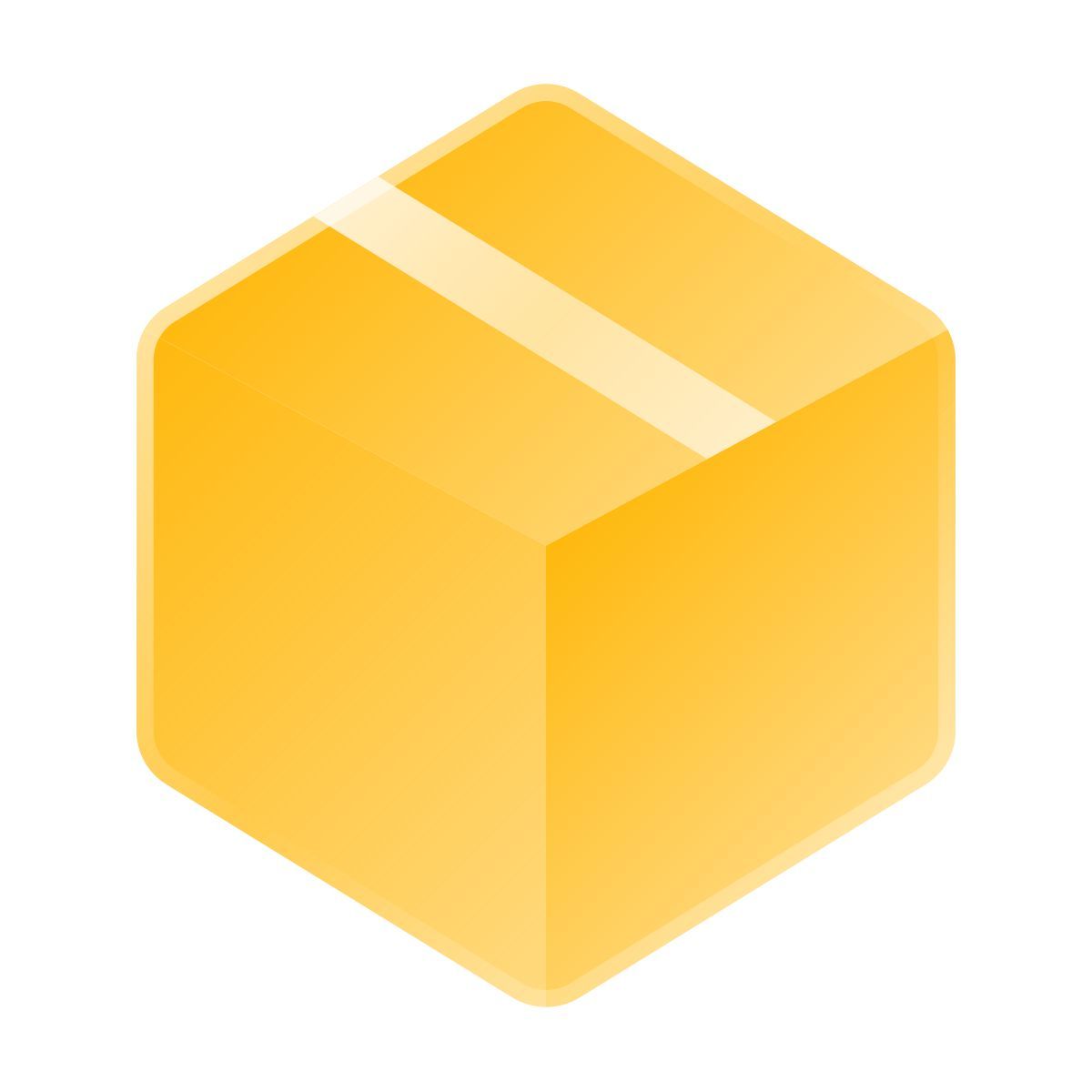 liquid glass color style pappkarton icon