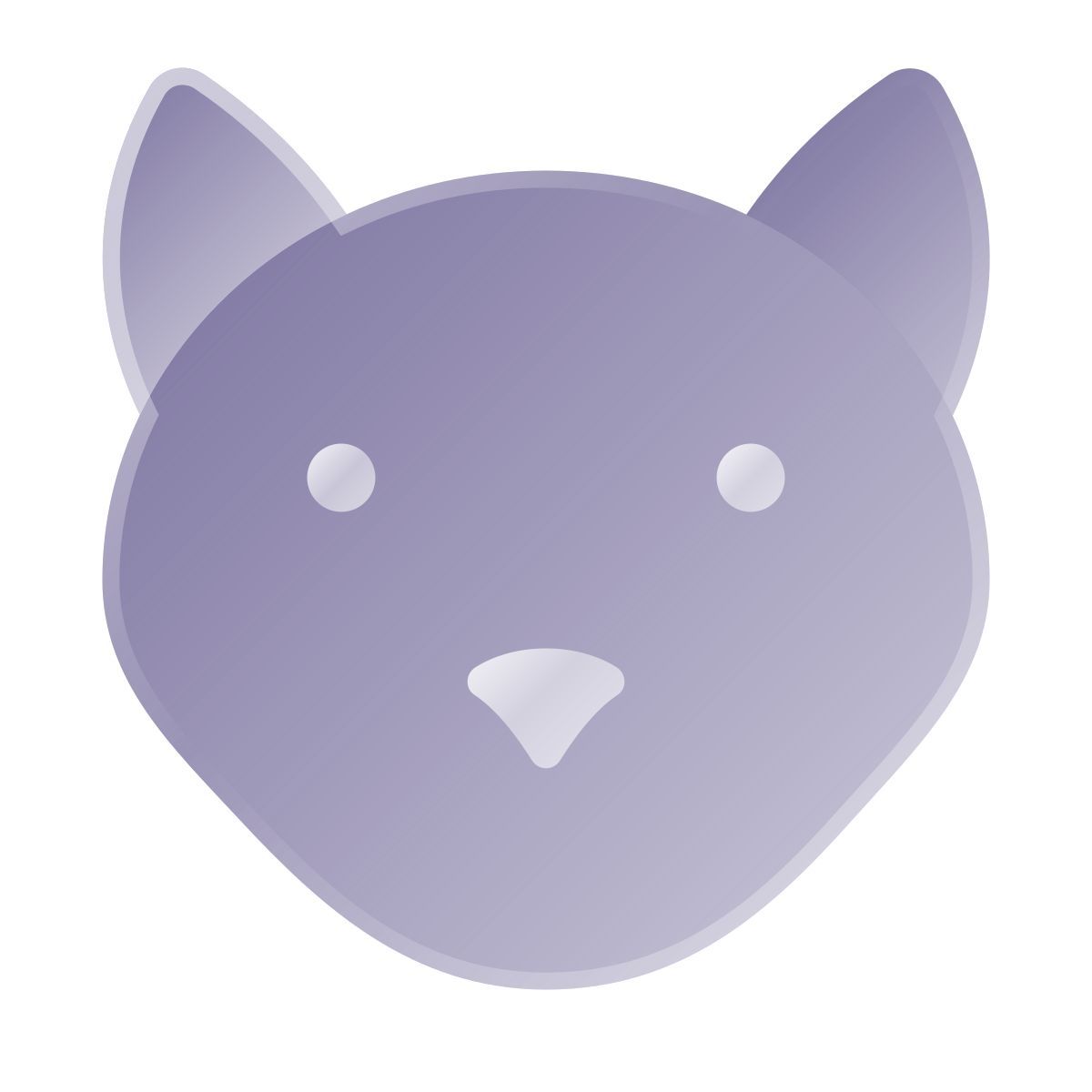 liquid glass color style 고양이 머리 icon