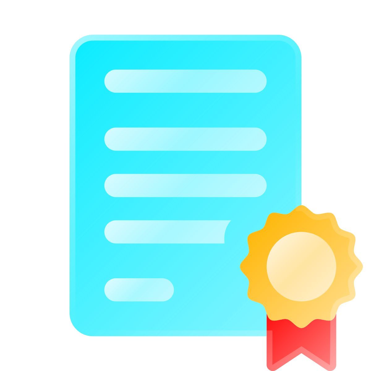 liquid glass color style certificación icon