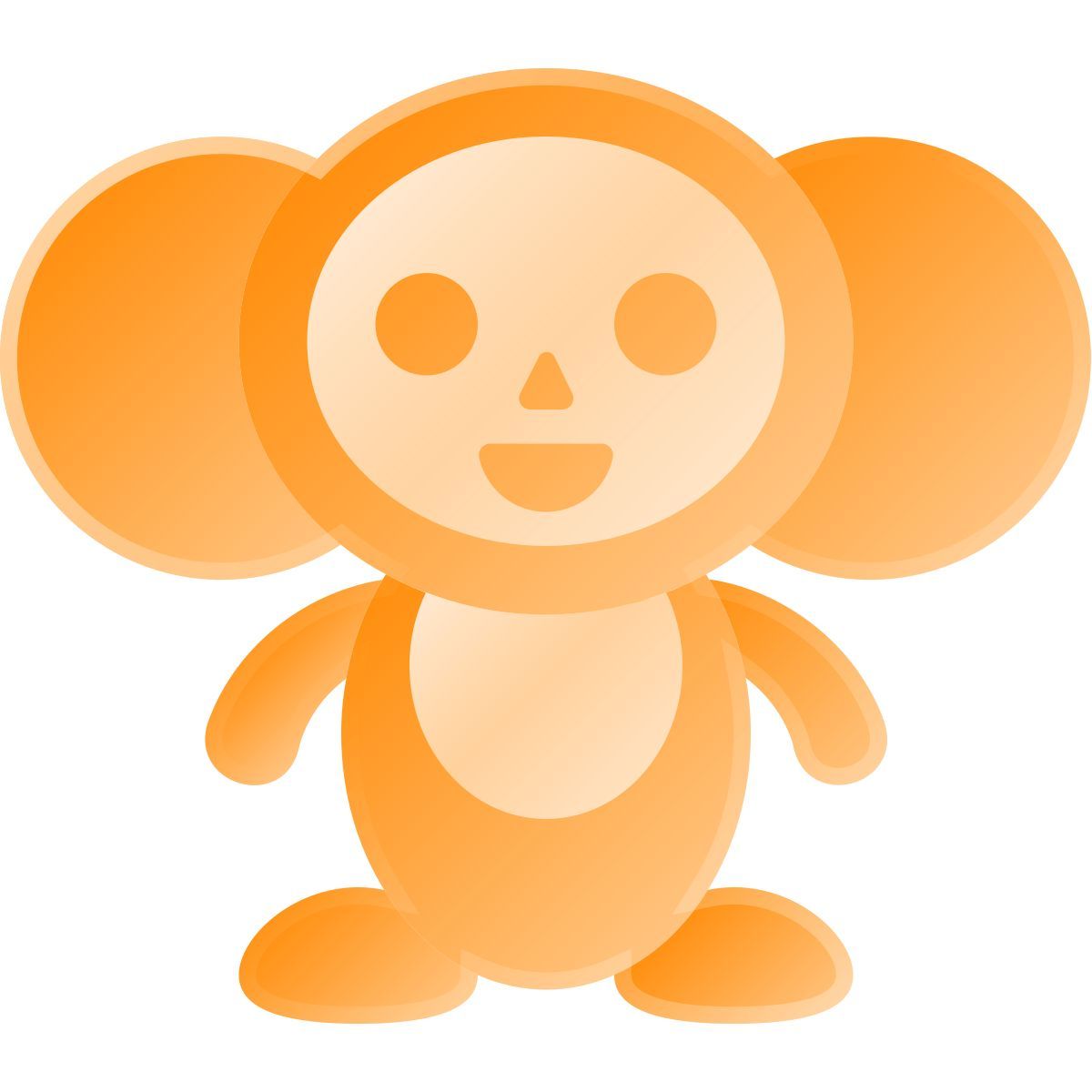 liquid glass color style cheburashka icon