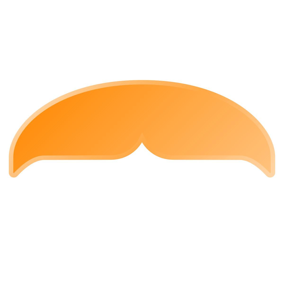 liquid glass color style chevron bigode icon