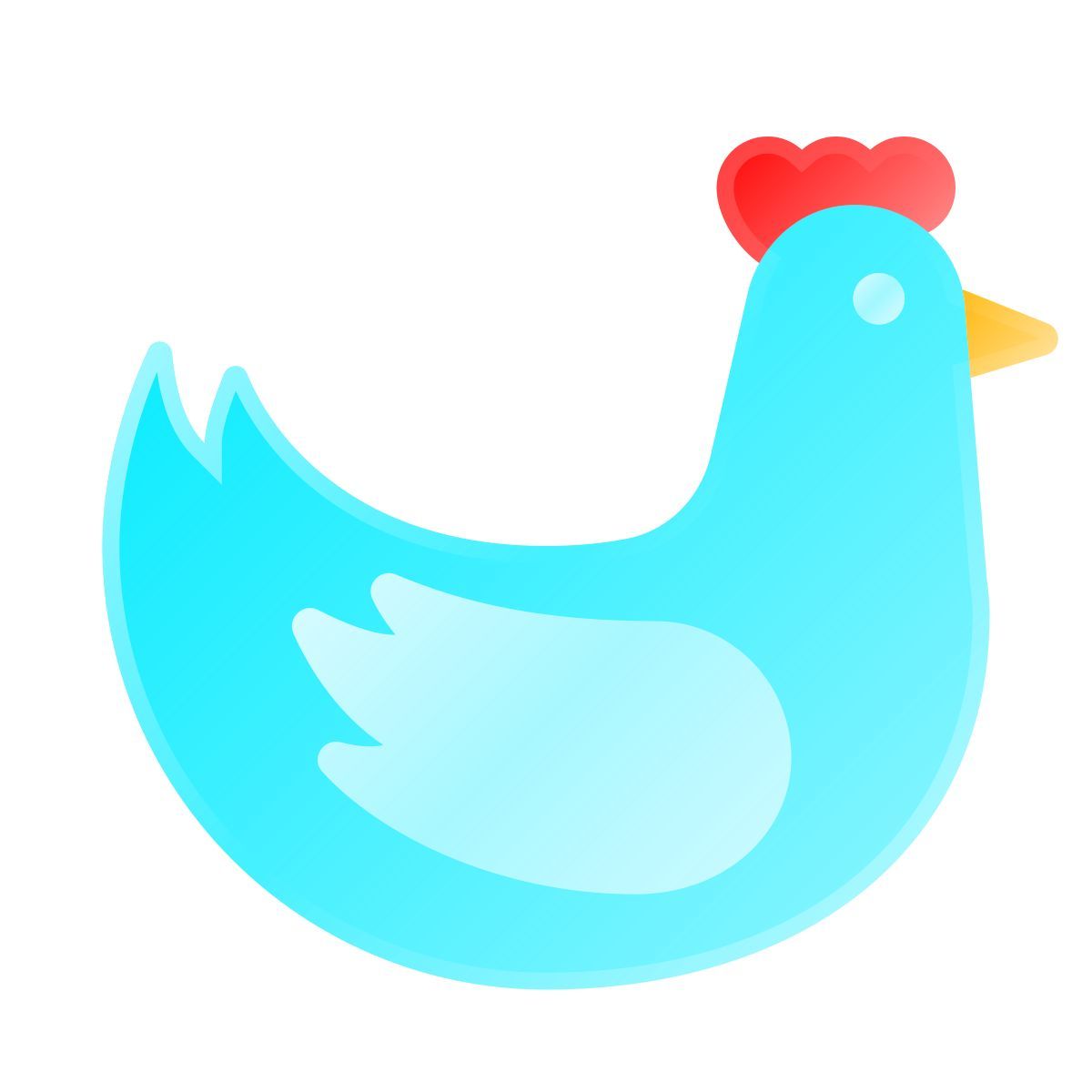 liquid glass color style 치킨 icon