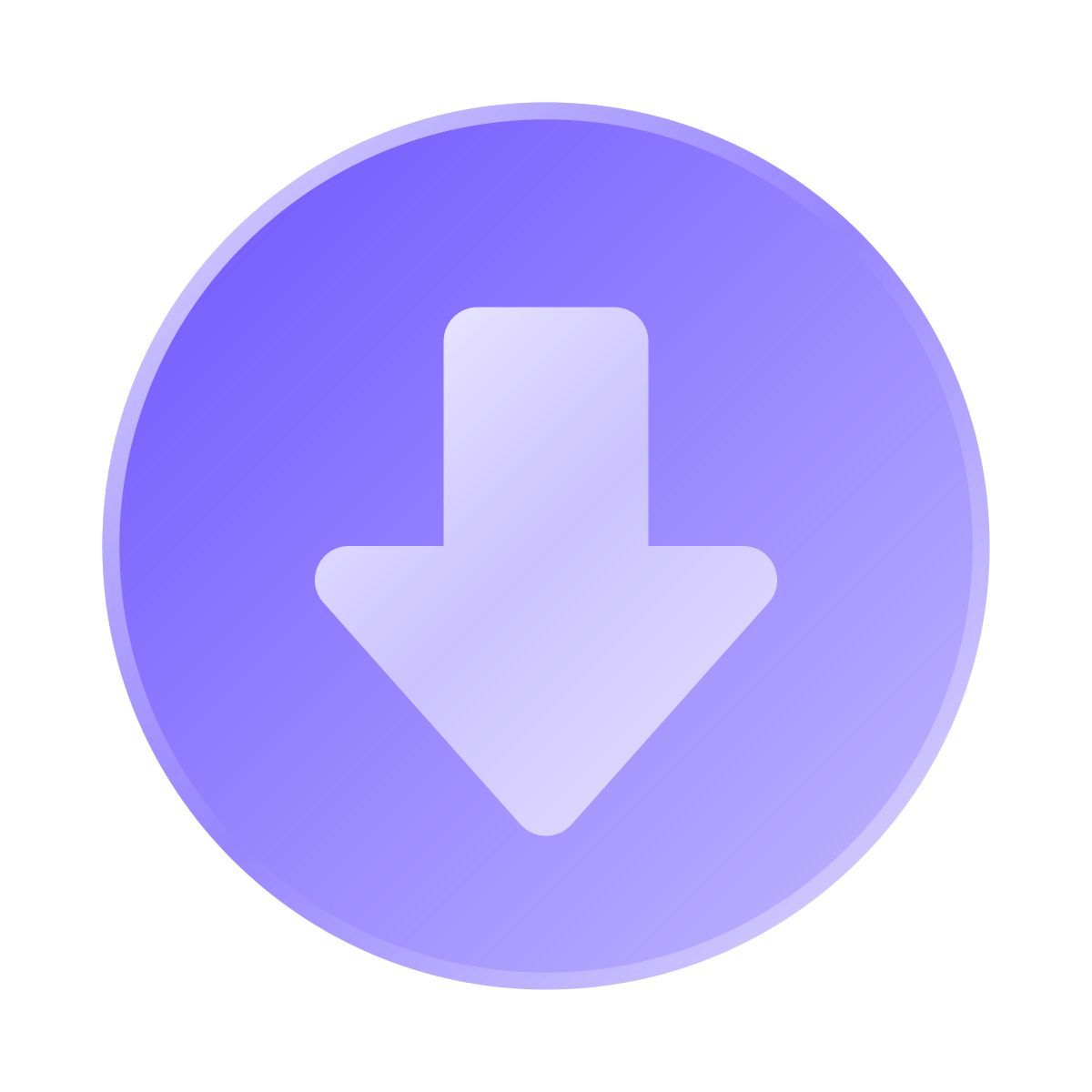 liquid glass color style abajo círculo icon