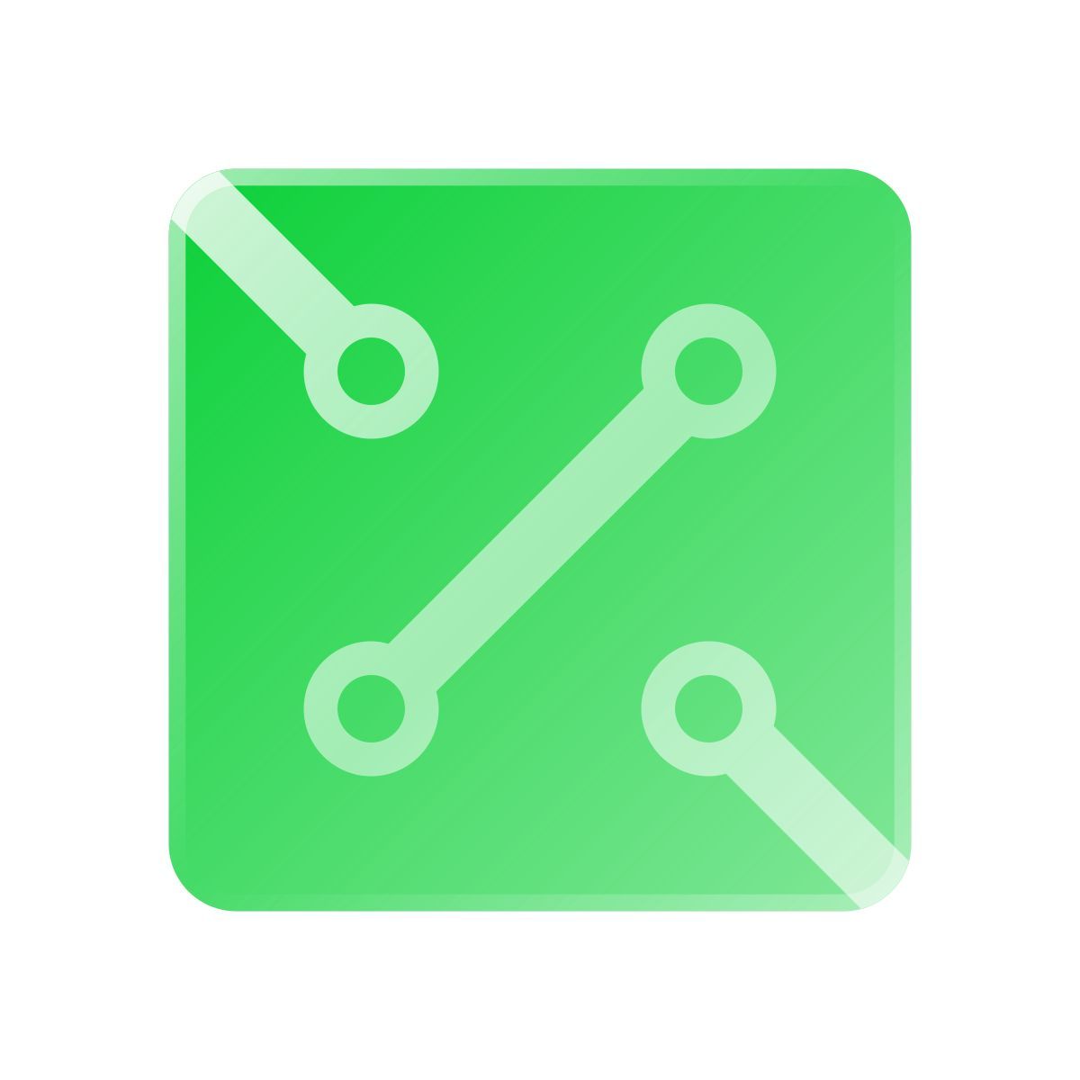 liquid glass color style circuit icon