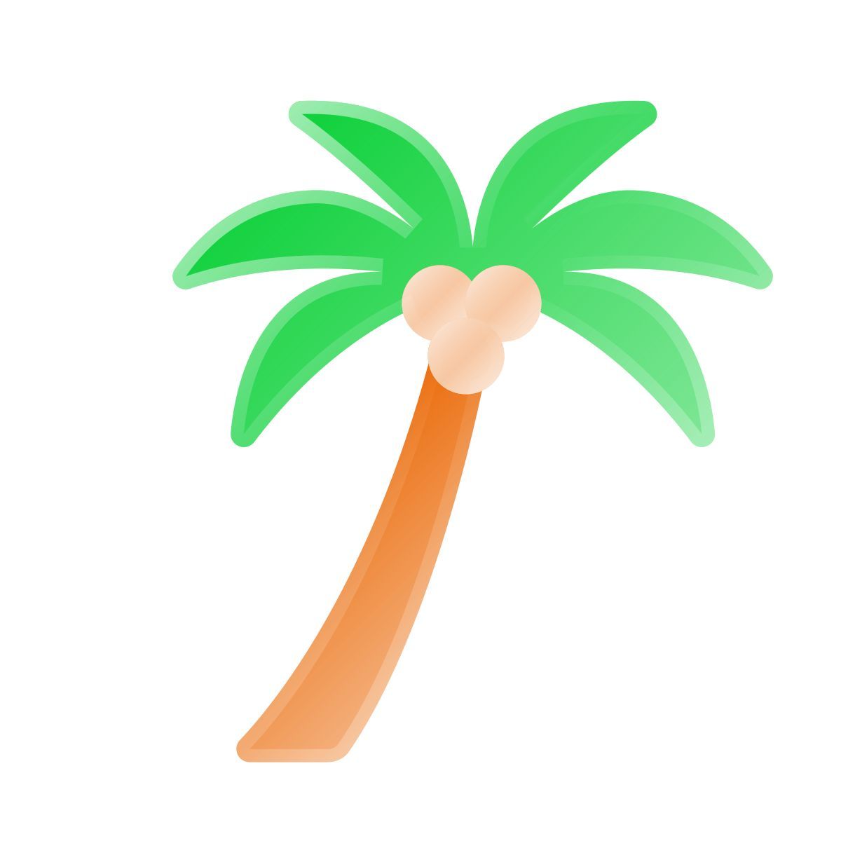 liquid glass color style coco tree icon